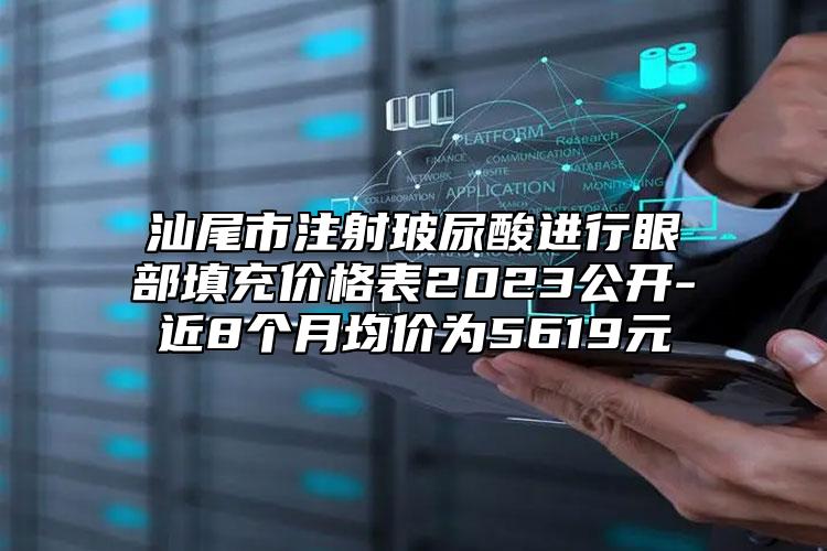 汕尾市注射玻尿酸进行眼部填充价格表2023公开-近8个月均价为5619元